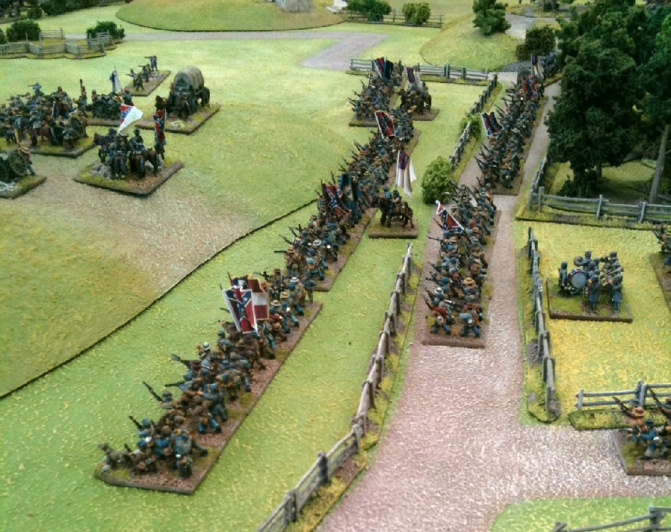 15mm ACW figures - Confederates firing
